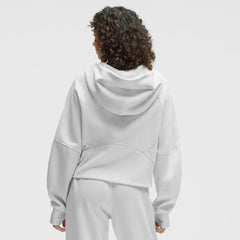 Los Angeles Kings lululemon Women's Scuba Oversized Half-Zip Hoodie - Heathered Core Ultra Light Grey | US 203175754