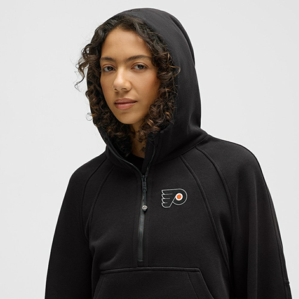 Philadelphia Flyers lululemon Women's Scuba Oversized Half-Zip Hoodie - Black | US 203175762