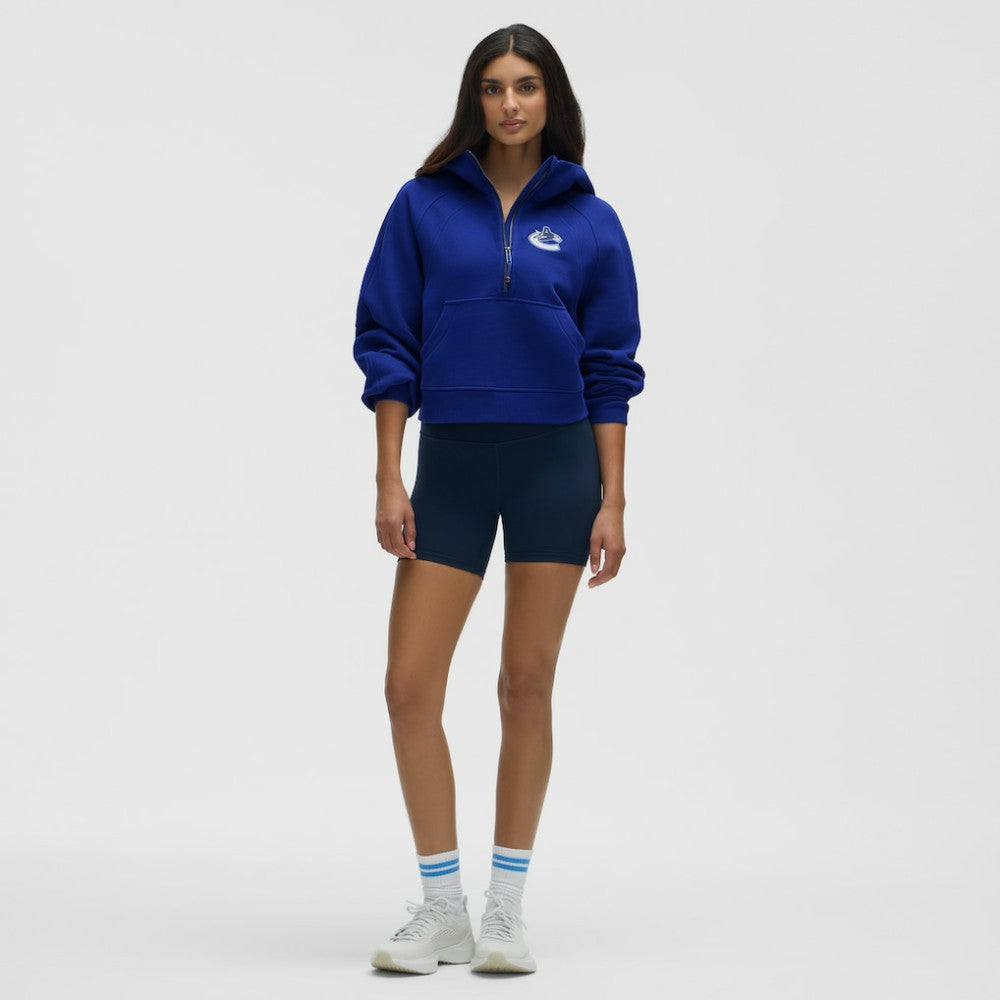 Vancouver Canucks lululemon Women's Scuba Oversized Half-Zip Hoodie - Larkspur | US 203175769