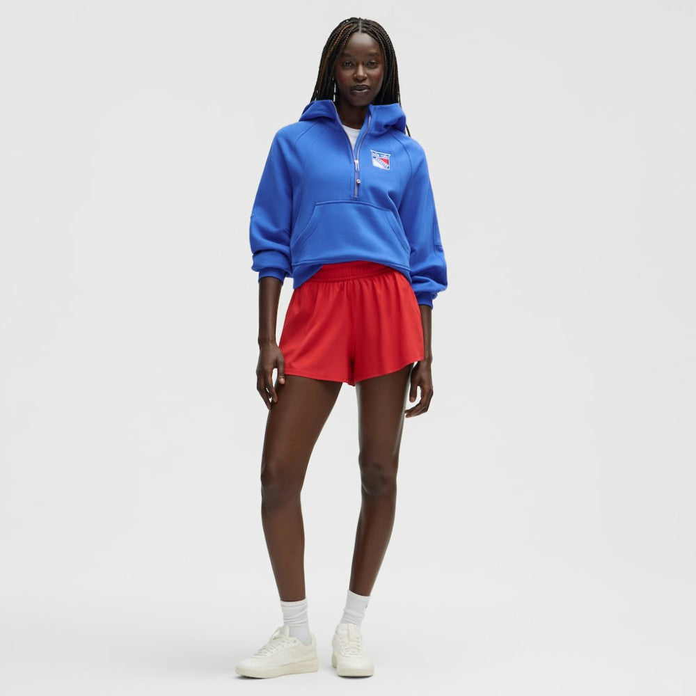 New York Rangers lululemon Women's Scuba Oversized Half-Zip Hoodie - Blue | US 203175773