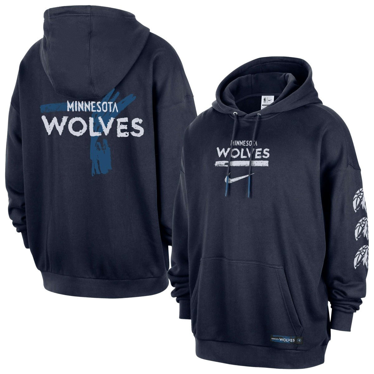 Minnesota Timberwolves Courtside Club Premium Hoodie Navy - Nike