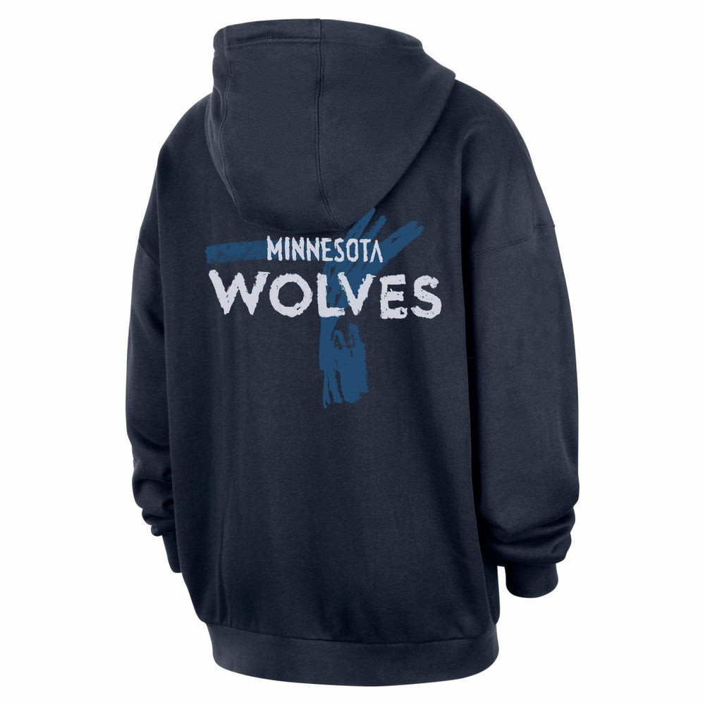 Minnesota Timberwolves Courtside Club Premium Hoodie Navy - Nike