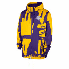 Los Angeles Lakers Unisex Courtside Club Premium Woven Full-Zip Hooded Jacket Purple - Nike