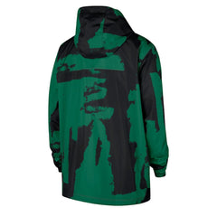 Boston Celtics Courtside Club Premium Woven Full-Zip Hooded Jacket Black/Kelly Green - Nike