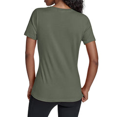 Green Bay Packers Starter Women's Groovy Script V-Neck T-Shirt - Green T-shirts