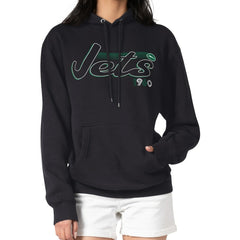 New York Jets Starter Women's Groovy Script Pullover Hoodie - Black Hoodies