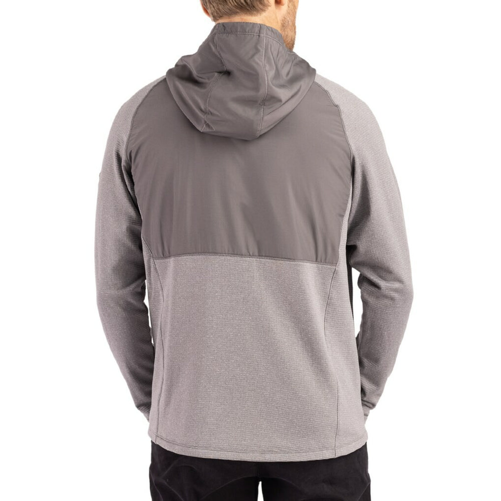 Cincinnati Bengals Cutter & Buck Peshastin Eco Fleece Recycled Raglan Full-Zip Tri-Blend Hybrid Jacket - Heather Gray Jackets