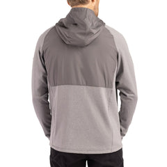 Seattle Seahawks Cutter & Buck Peshastin Eco Fleece Recycled Raglan Full-Zip Tri-Blend Hybrid Jacket - Heather Gray Jackets