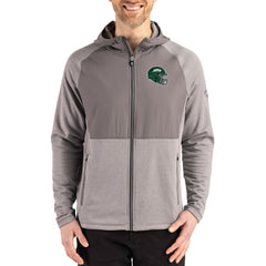 New York Jets Cutter & Buck Peshastin Eco Fleece Recycled Raglan Full-Zip Tri-Blend Hybrid Jacket - Heather Gray Jackets
