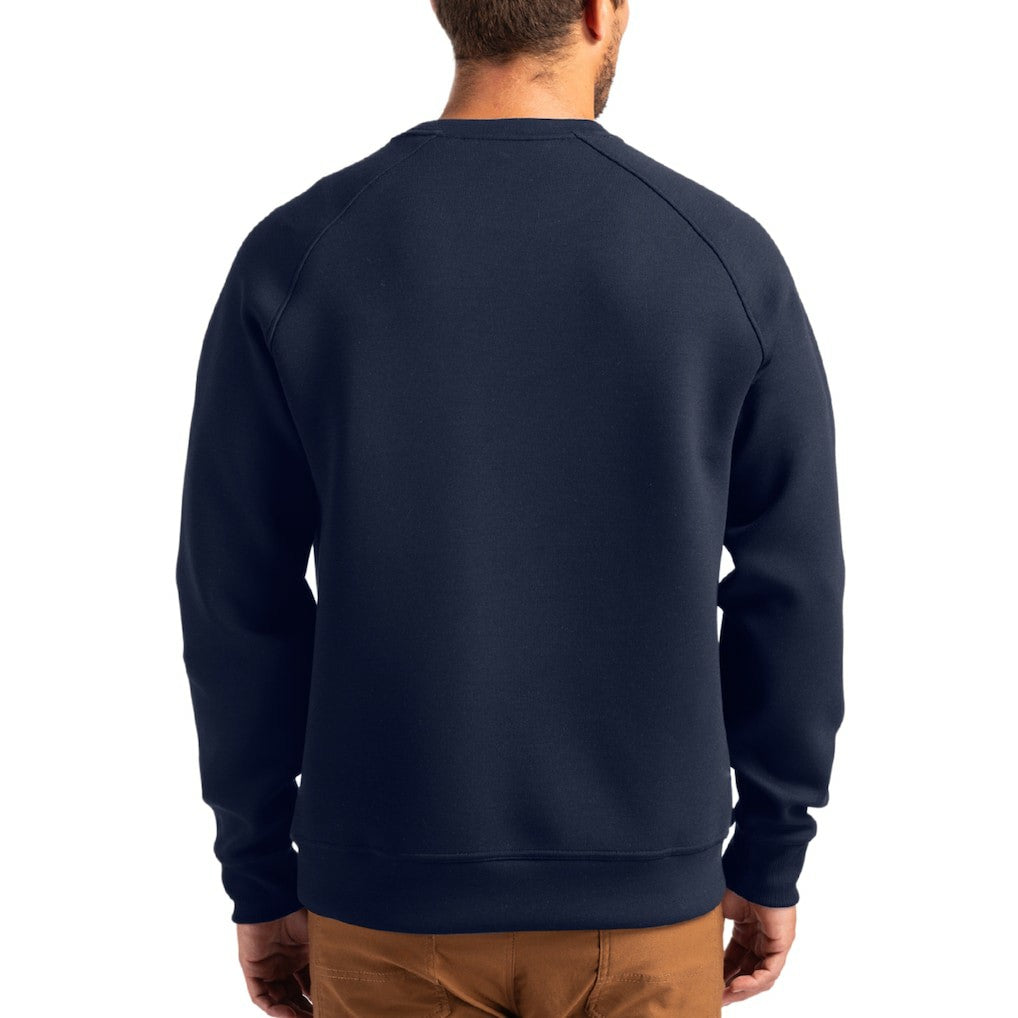 Chicago Bears Cutter & Buck Throwback Roam Recycled Raglan Pullover Sweatshirt - Navy Pullover