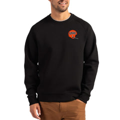 Cincinnati Bengals Cutter & Buck Throwback Roam Recycled Raglan Pullover Sweatshirt - Black Pullover
