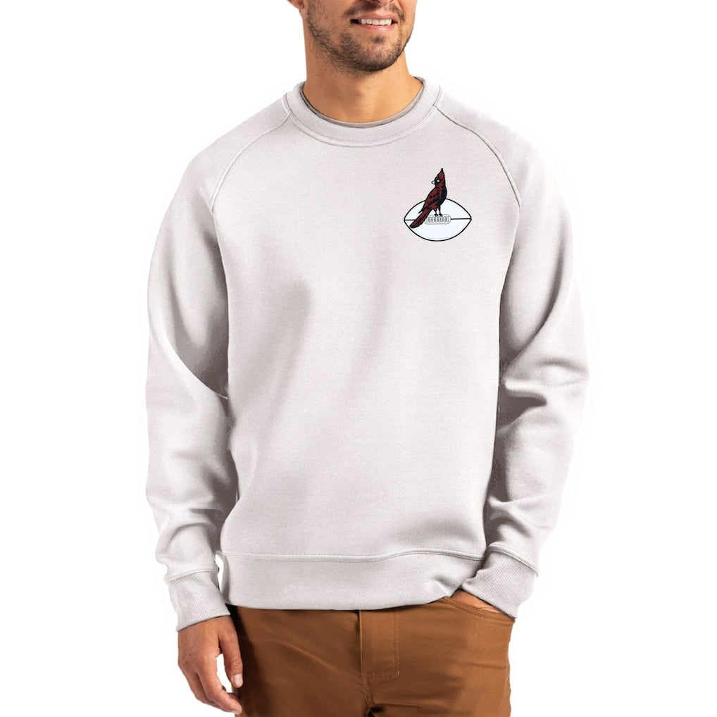 Arizona Cardinals Cutter & Buck Throwback Roam Recycled Raglan Pullover Sweatshirt - Gray Pullover