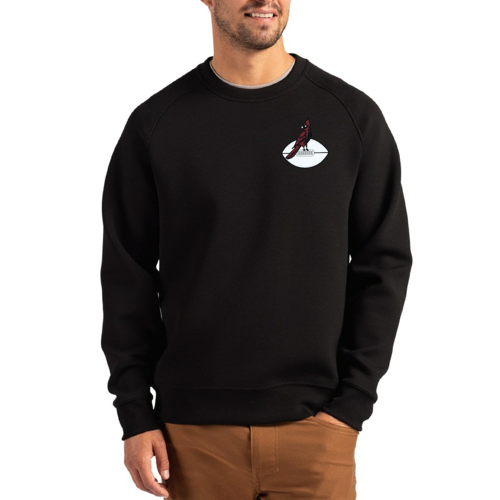 Arizona Cardinals Cutter & Buck Throwback Roam Recycled Raglan Pullover Sweatshirt - Black Pullover