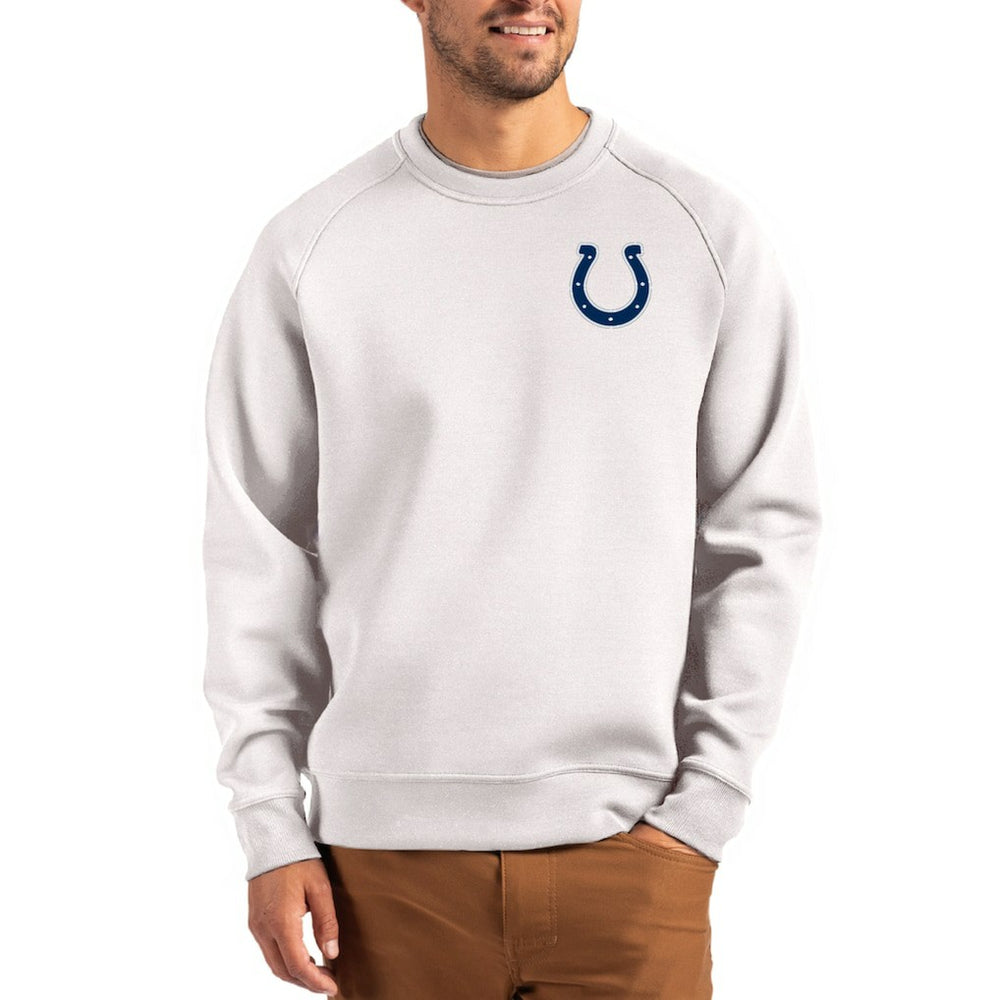 Indianapolis Colts Cutter & Buck Primary Logo Roam Recycled Raglan Pullover Sweatshirt - Gray Pullover