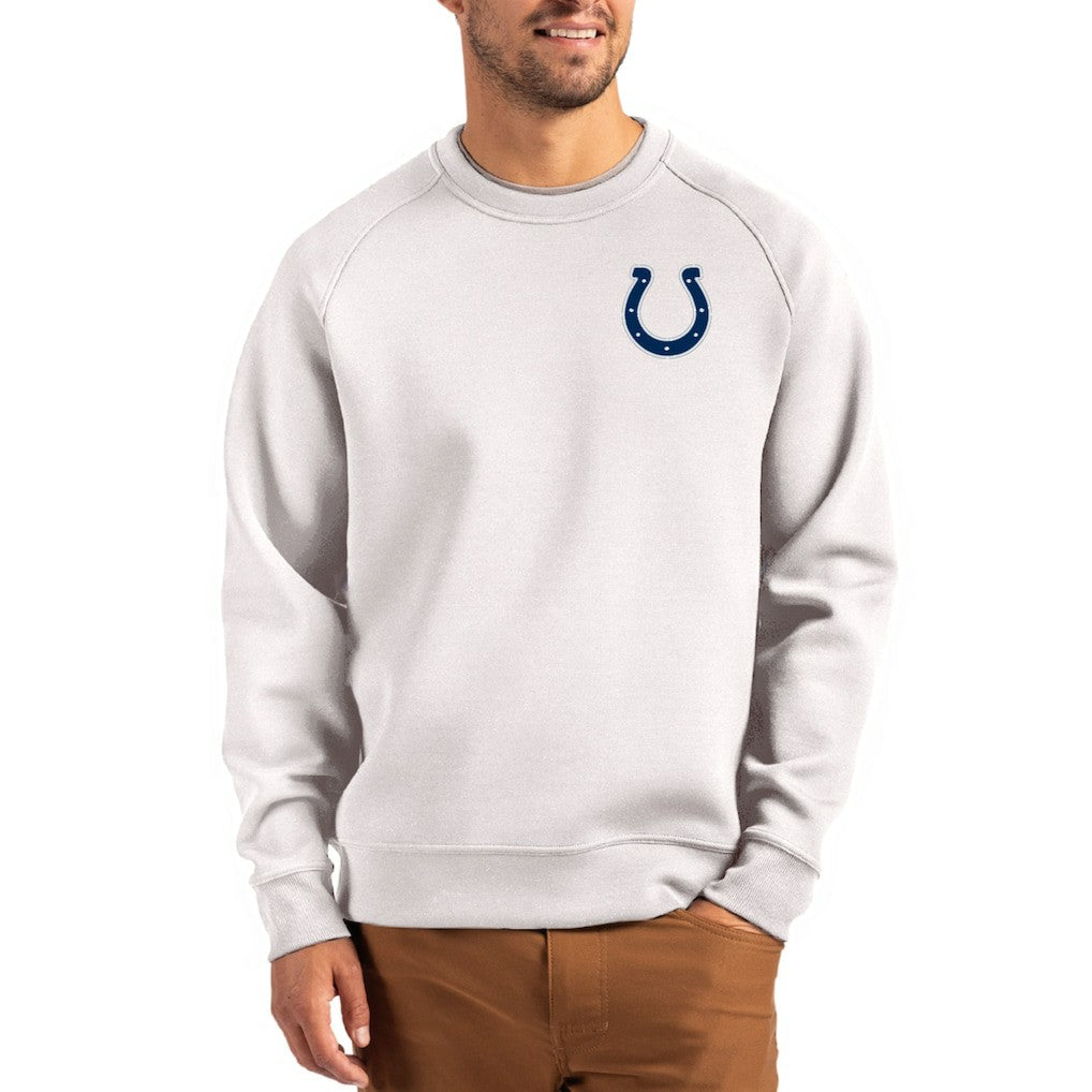 Indianapolis Colts Cutter & Buck Primary Logo Roam Recycled Raglan Pullover Sweatshirt - Gray Pullover