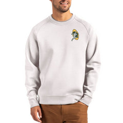 Green Bay Packers Cutter & Buck Throwback Roam Recycled Raglan Pullover Sweatshirt - Gray Pullover