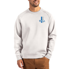 Detroit Lions Cutter & Buck Throwback Roam Recycled Raglan Pullover Sweatshirt - Gray Pullover