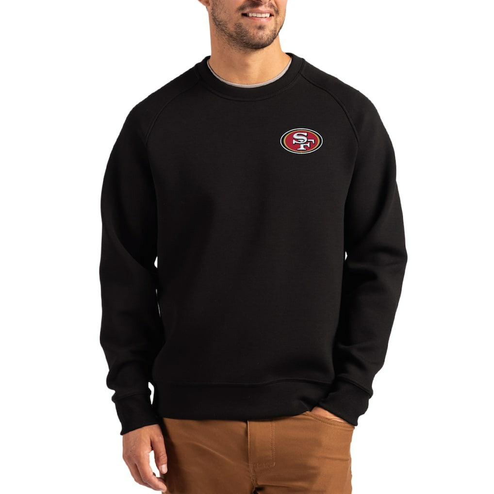 San Francisco 49ers Cutter & Buck Primary Logo Roam Recycled Raglan Pullover Sweatshirt - Black Pullover
