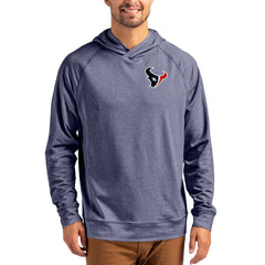 Houston Texans Cutter & Buck Adapt Knit Recycled Raglan Pullover Hoodie - Heather Navy Hoodies