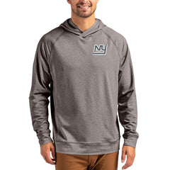 New York Giants Cutter & Buck Adapt Historic Knit Recycled Raglan Pullover Hoodie - Heather Gray Hoodies