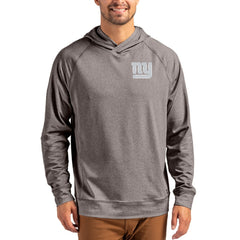 New York Giants Cutter & Buck Adapt Knit Recycled Raglan Pullover Hoodie - Heather Gray Hoodies