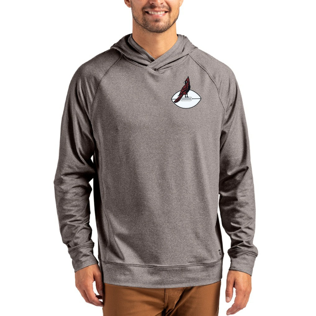 Arizona Cardinals Cutter & Buck Adapt Historic Knit Recycled Raglan Pullover Hoodie - Dark Heather Gray Hoodies