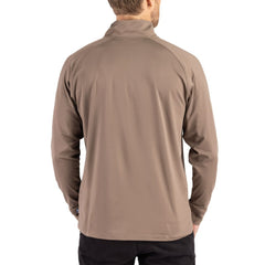 Washington Commanders Cutter & Buck Adapt Eco Knit Stretch Recycled Quarter-Zip Pullover - Brown Pullover