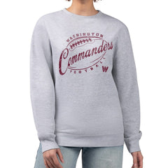 Washington Commanders G-III 4Her by Carl Banks Women's Distressed Graphics Fleece Pullover Sweatshirt - Gray Pullover