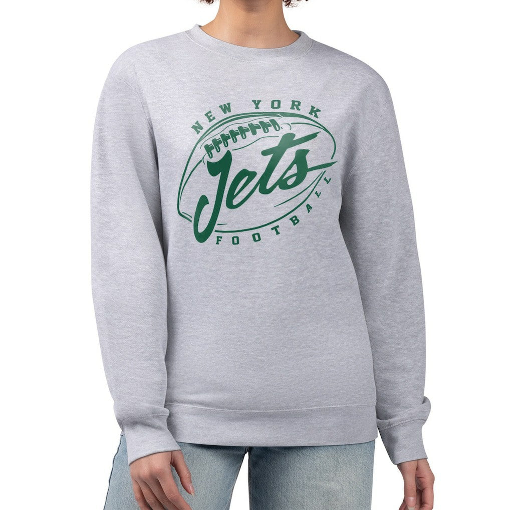 New York Jets G-III 4Her by Carl Banks Women's Football Fleece Pullover Sweatshirt - Gray Pullover