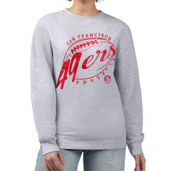 San Francisco 49ers G-III 4Her by Carl Banks Women's Distressed Graphics Fleece Pullover Sweatshirt - Gray Pullover