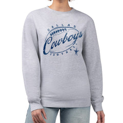 Dallas Cowboys G-III 4Her by Carl Banks Women's Distressed Graphics Fleece Pullover Sweatshirt - Gray Pullover