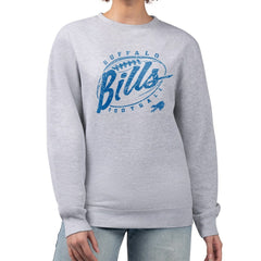 Buffalo Bills G-III 4Her by Carl Banks Women's Distressed Graphics Fleece Pullover Sweatshirt - Gray Pullover