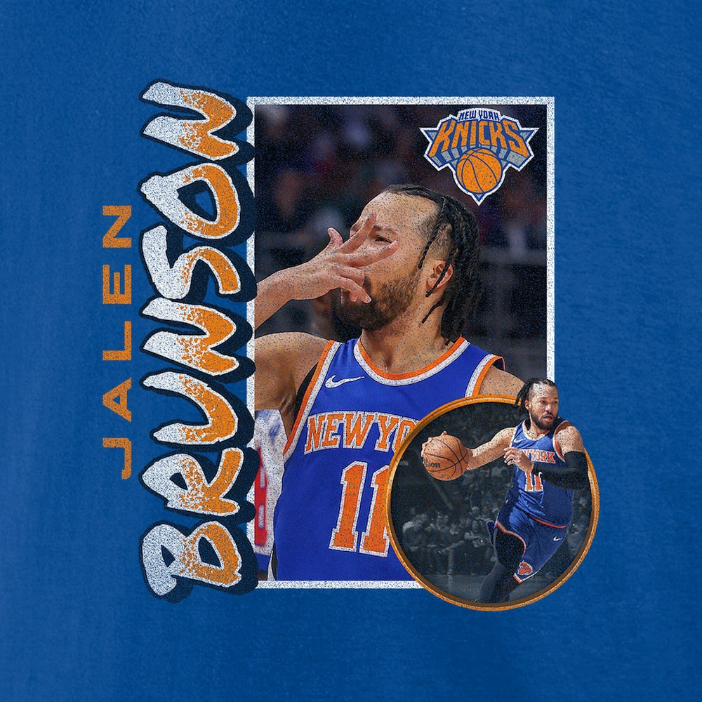 Jalen Brunson New York Knicks '90s Player Graphic T-Shirt Blue outlet