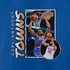 Karl-Anthony Towns New York Knicks '90s Player Graphic T-Shirt Blue