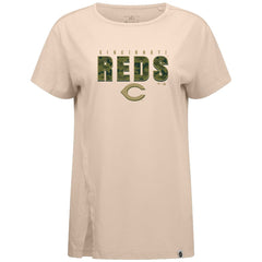 Cincinnati Reds Levelwear Women's Influx Protect W T-Shirt - Khaki T-shirts