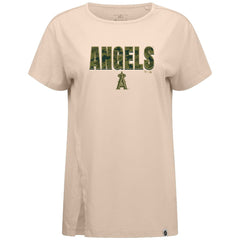 Los Angeles Angels Levelwear Women's Influx Protect W T-Shirt - Khaki T-shirts