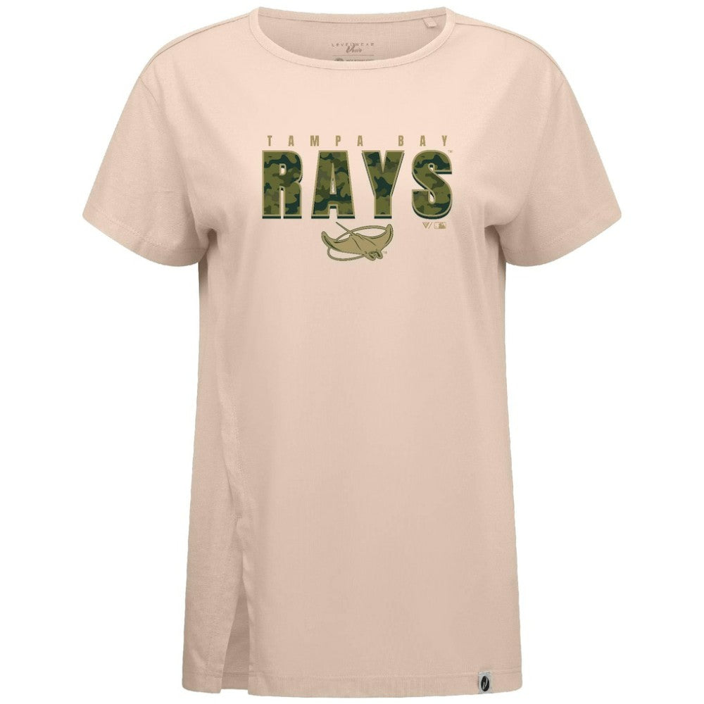 Tampa Bay Rays Levelwear Women's Influx Protect W T-Shirt - Khaki T-shirts