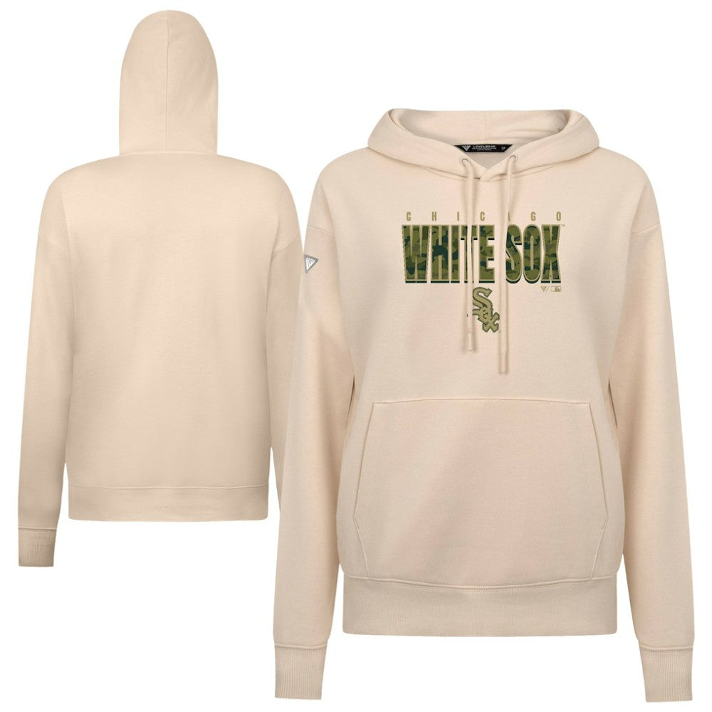 Chicago White Sox Levelwear Women's Adorn Protect W Pullover Hoodie - Khaki Hoodies