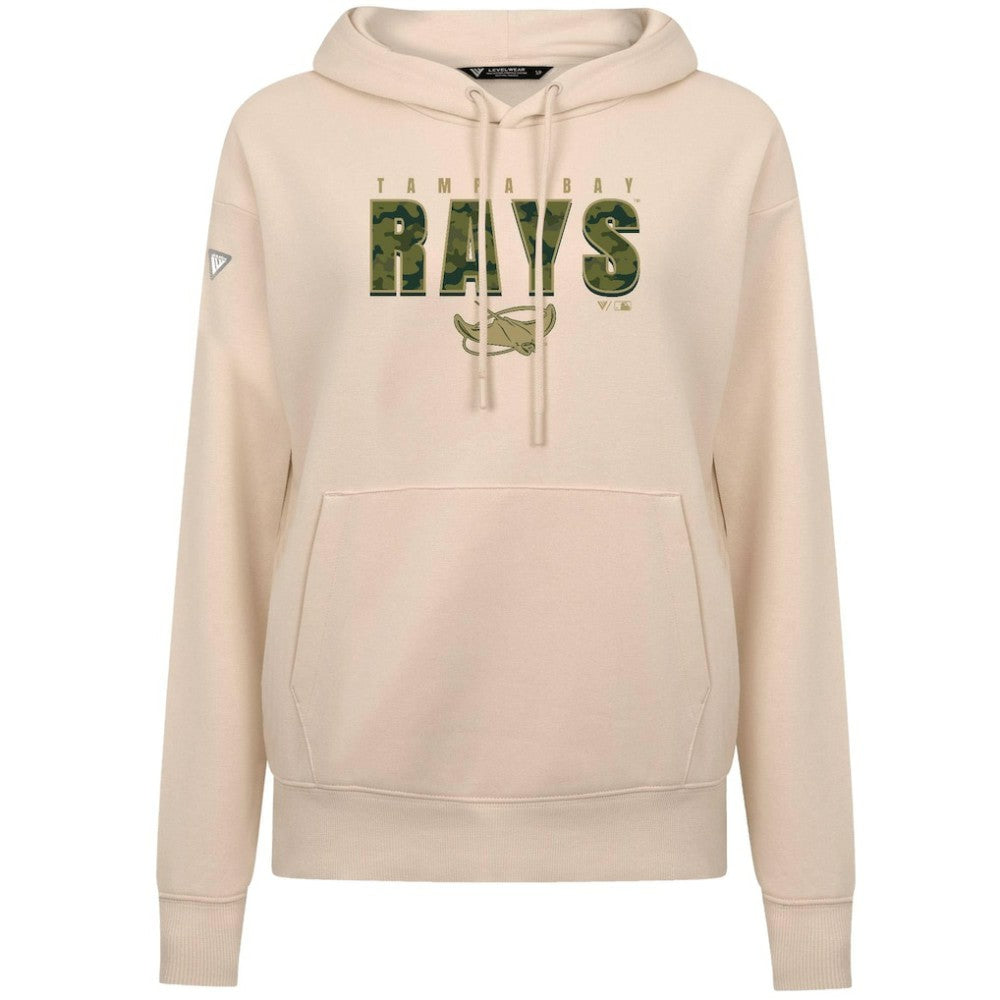 Tampa Bay Rays Levelwear Women's Adorn Protect W Pullover Hoodie - Khaki Hoodies