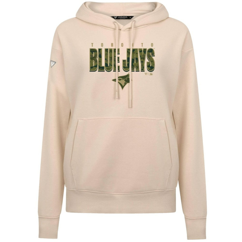 Toronto Blue Jays Levelwear Women's Adorn Protect W Pullover Hoodie - Khaki Hoodies
