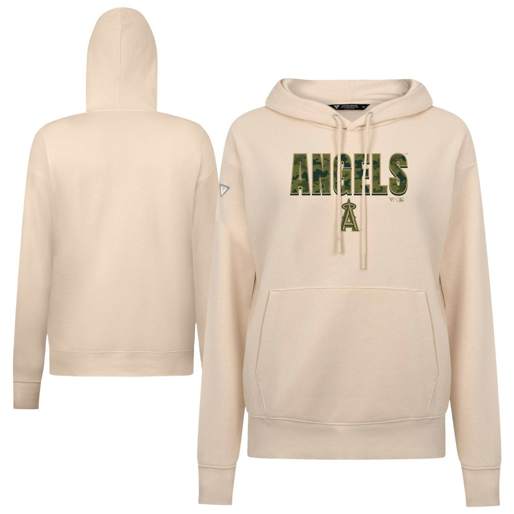 Los Angeles Angels Levelwear Women's Adorn Protect W Pullover Hoodie - Khaki Hoodies