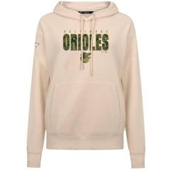 Baltimore Orioles Levelwear Women's Adorn Protect W Pullover Hoodie - Khaki Hoodies