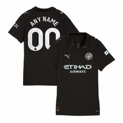 Manchester City Women's 2025/26 Away Replica Custom Jersey Black - Puma sale