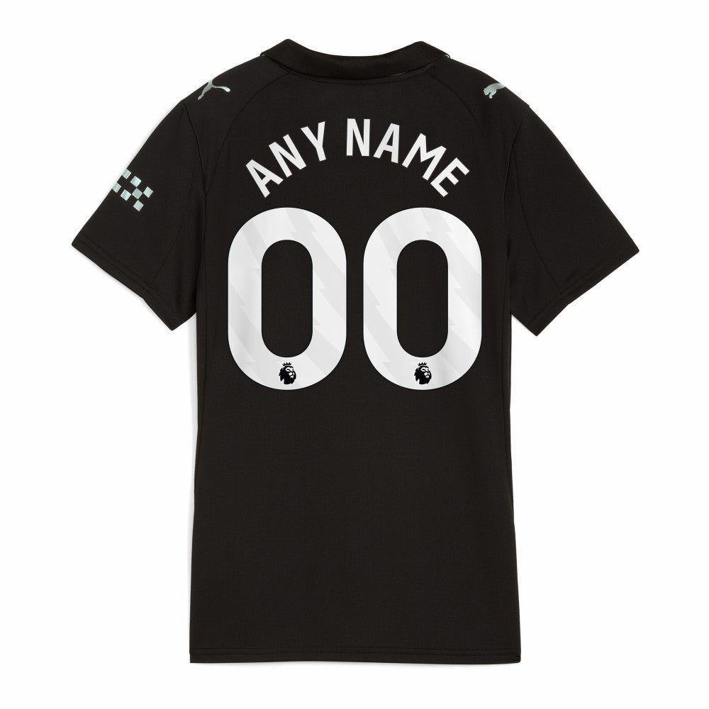 Manchester City Women's 2025/26 Away Replica Custom Jersey Black - Puma sale