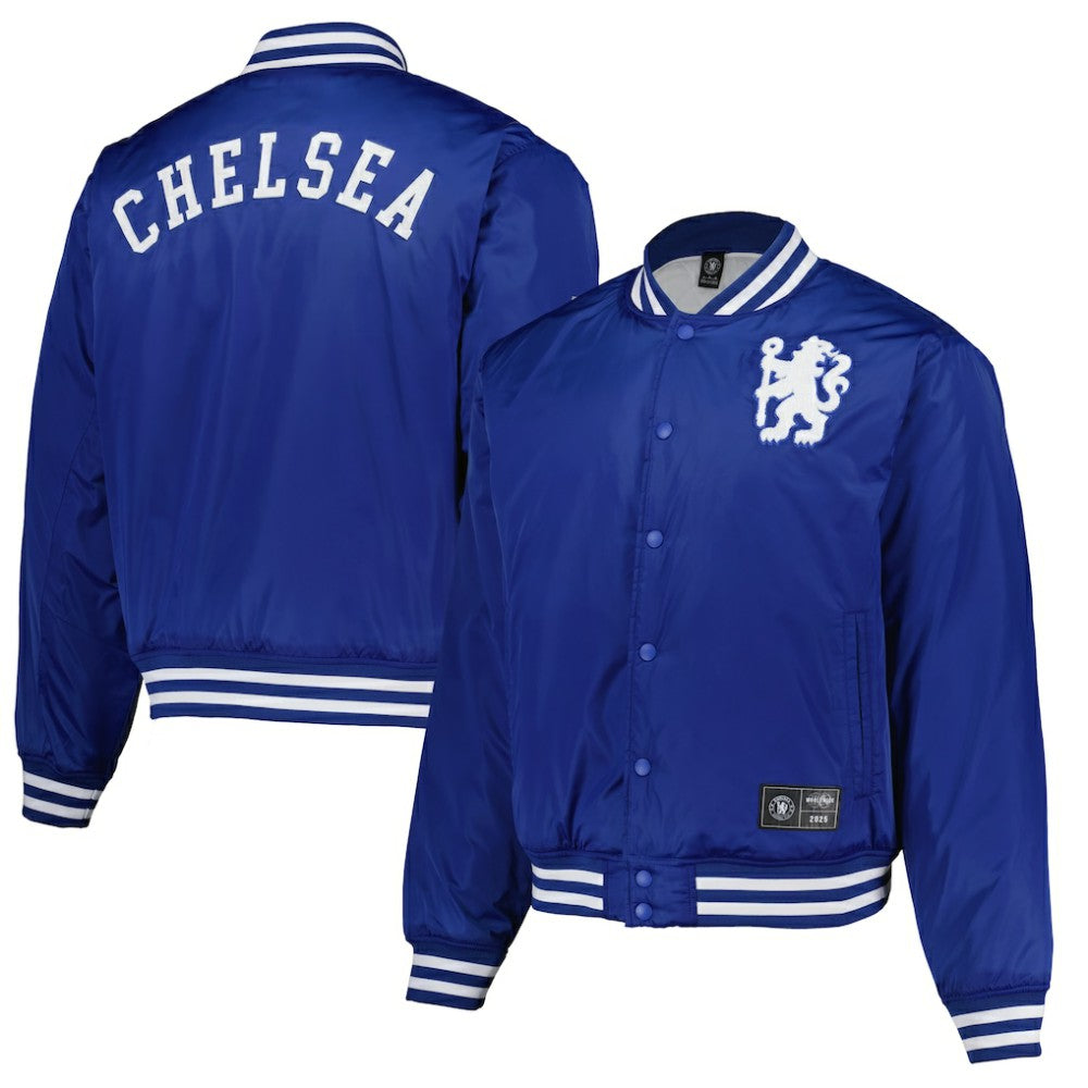 Chelsea Collegiate Sateen Full-Snap Jacket Royal - Fanatics for sale