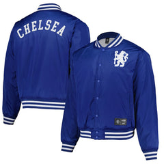 Chelsea Collegiate Sateen Full-Snap Jacket Royal - Fanatics for sale