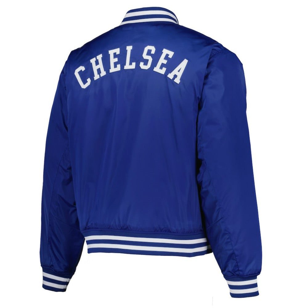 Chelsea Collegiate Sateen Full-Snap Jacket Royal - Fanatics for sale