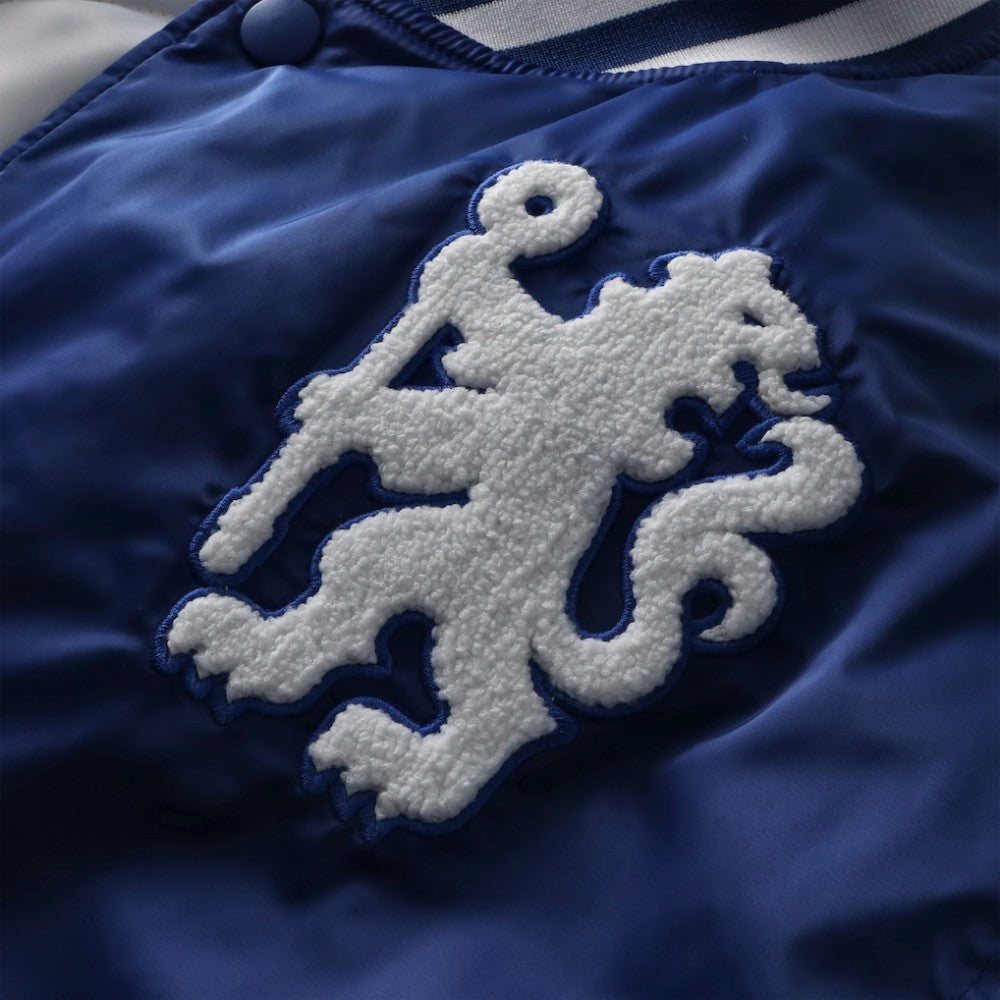 Chelsea Collegiate Sateen Full-Snap Jacket Royal - Fanatics for sale