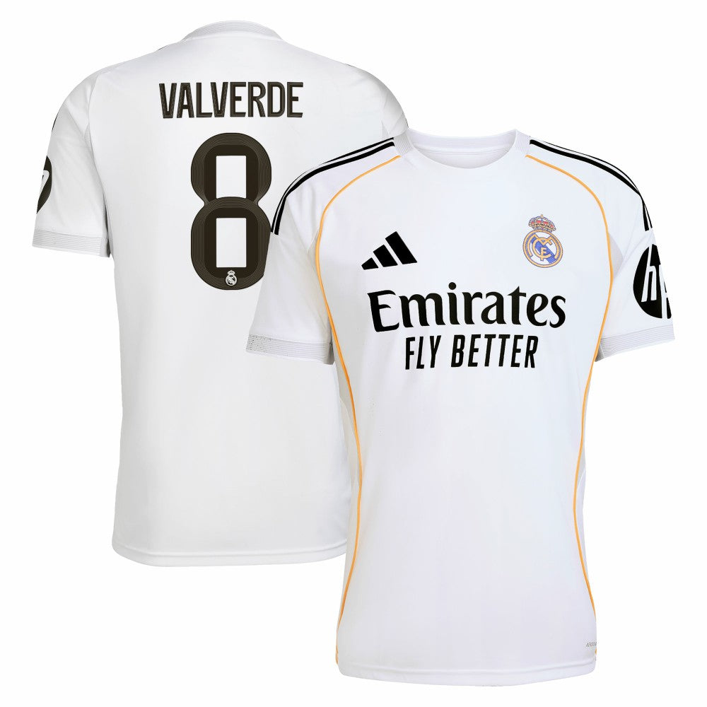 Federico Valverde Real Madrid 2025/26 Home Replica Jersey White - Adidas