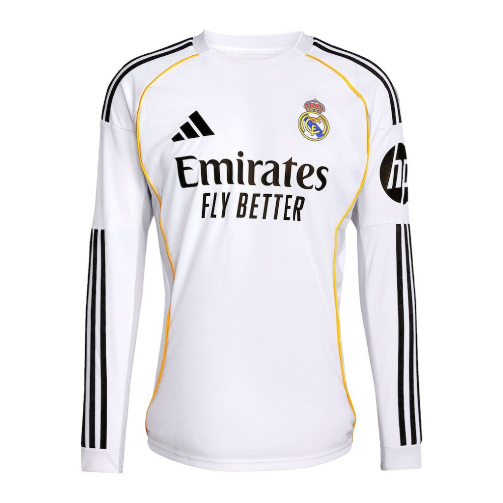 Federico Valverde Real Madrid 2025/26 Home Replica Long Sleeve Jersey White - Adidas discount